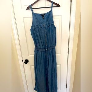Long short sleeve jean dress